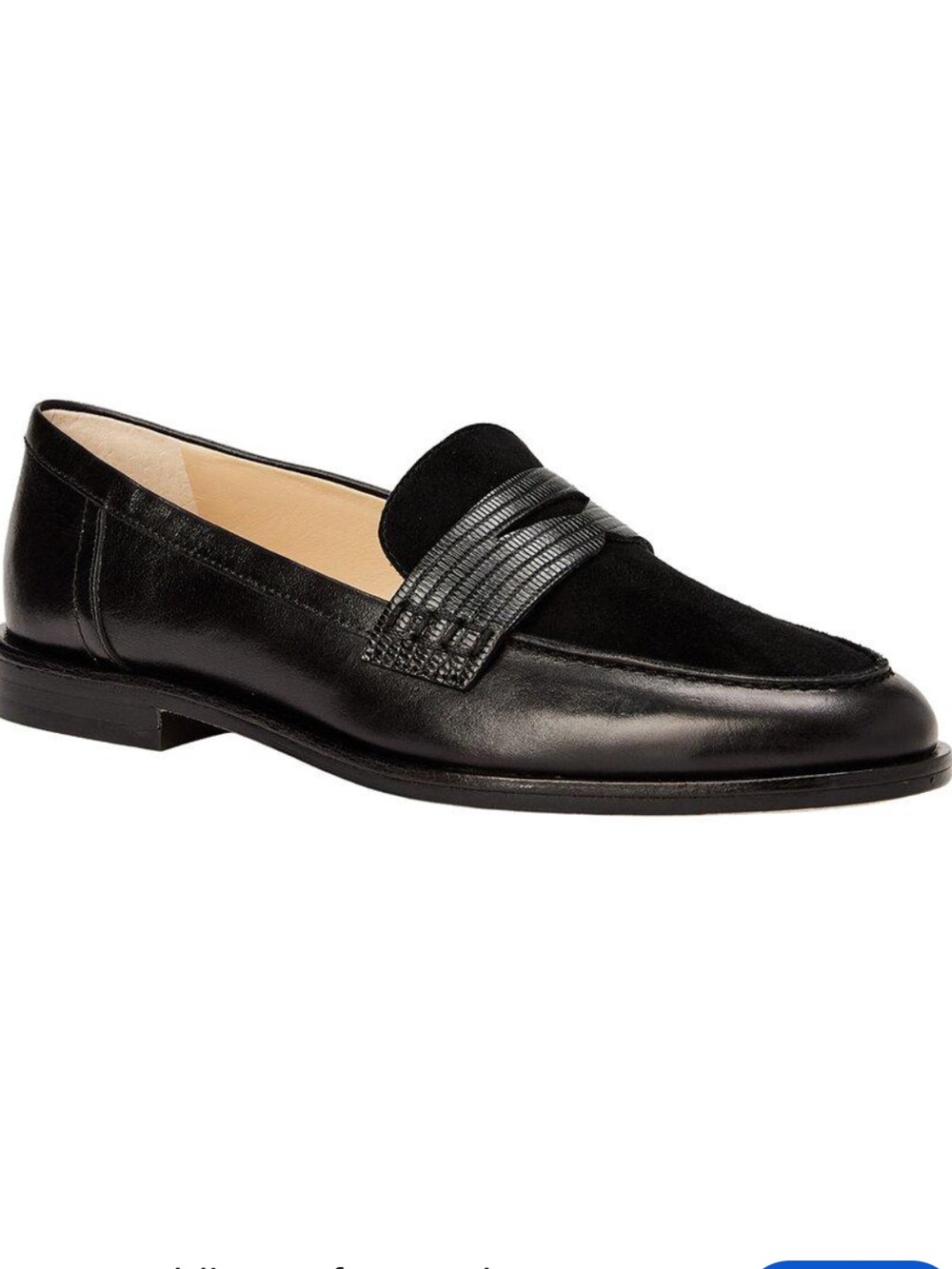 J. McLaughlin Classic Black Leather Concetta Loafers Size 8.5
